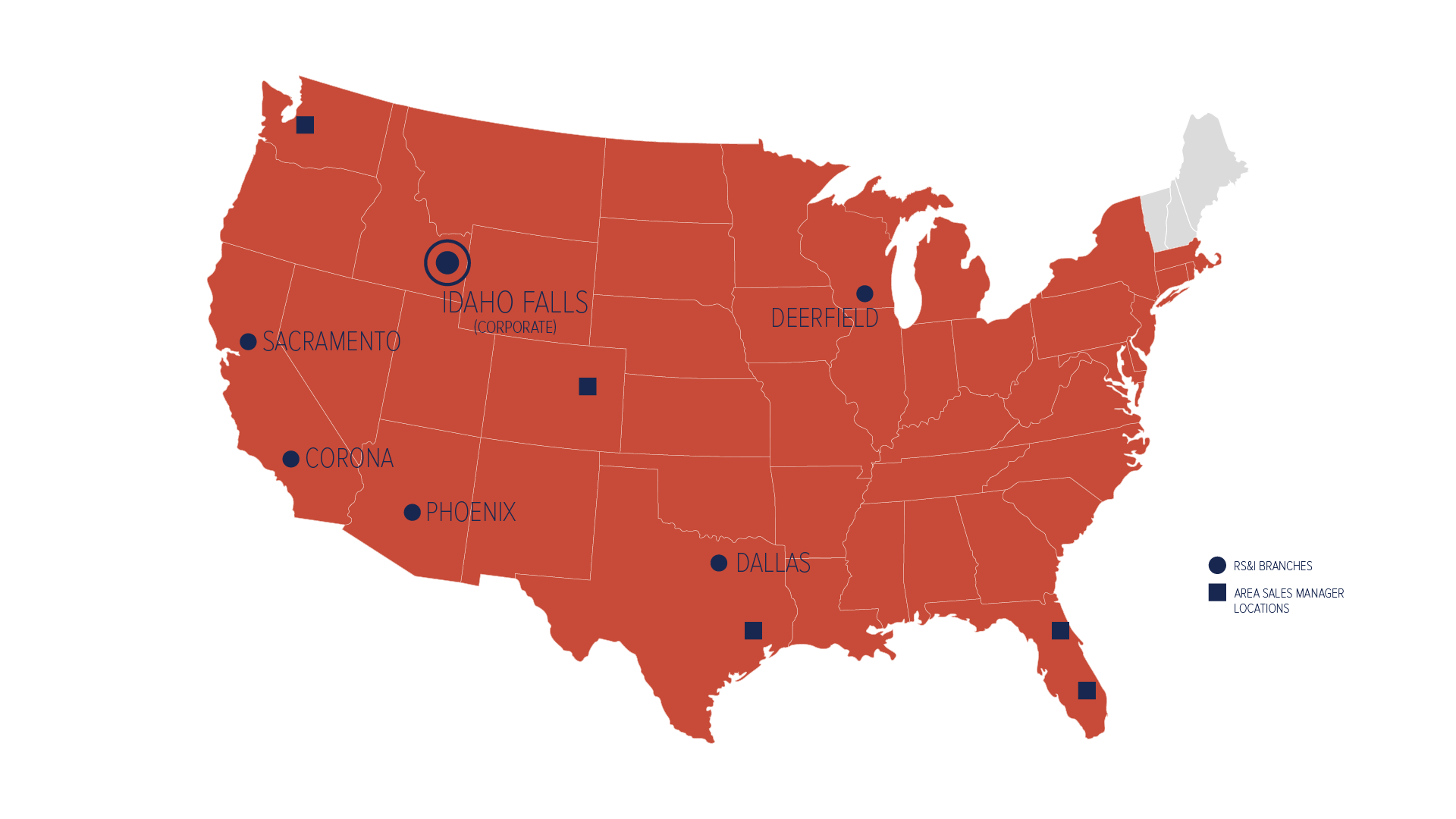 United States map showing Vivint coverage
